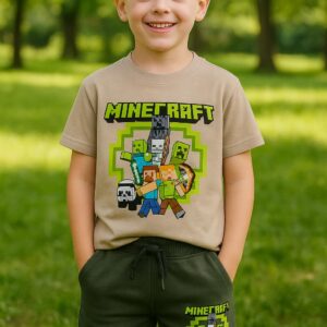 Conjunto_niño_Minecraft_beige_algodón